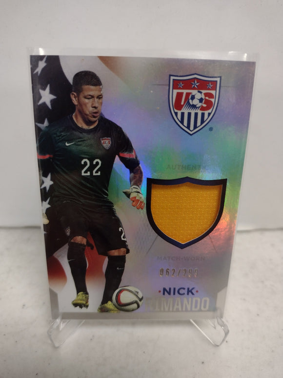 Nick Rimando 2015 Panini US National Team Match Worn Card 062/299