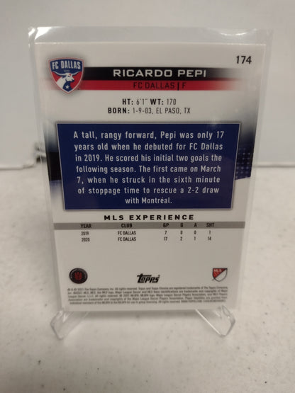 Ricardo Pepi FC Dallas Topps Chrome 2021 MLS