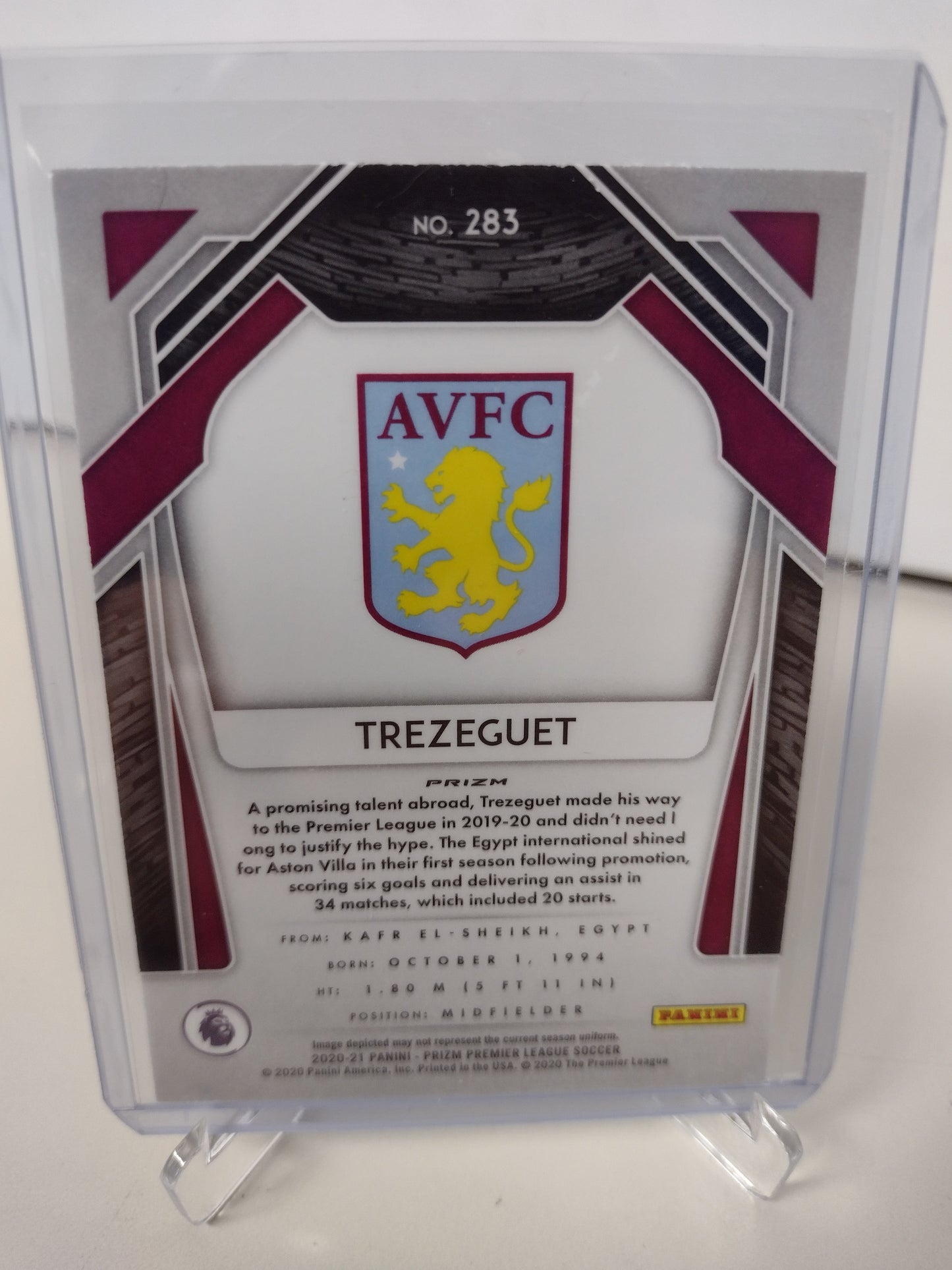Trezguet Aston Villa Egypt Panini Silver Prizm Premier League 2020-21