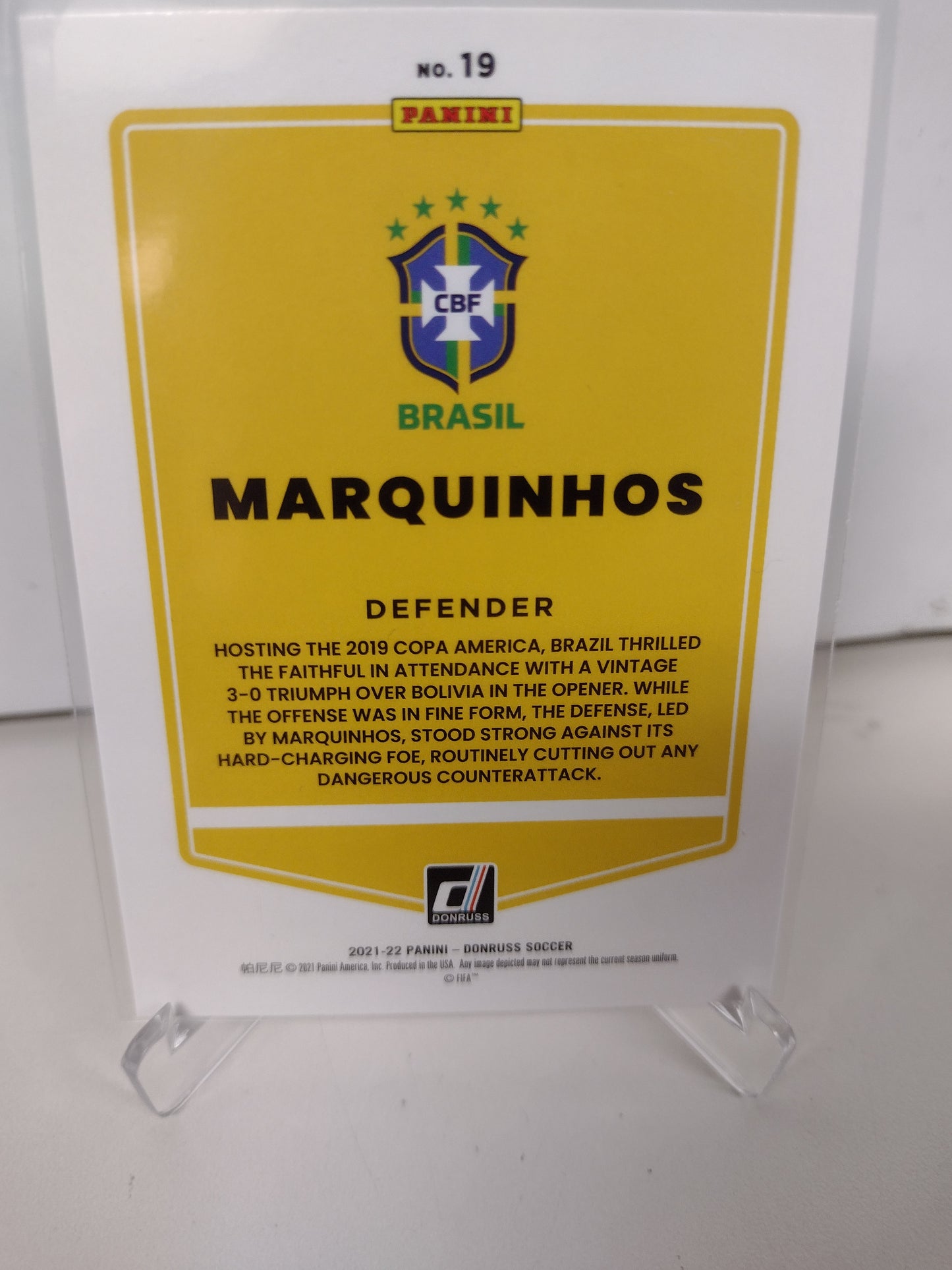 Marquinhos Brazil 2021-22 Donruss FIFA ROAD TO QATAR