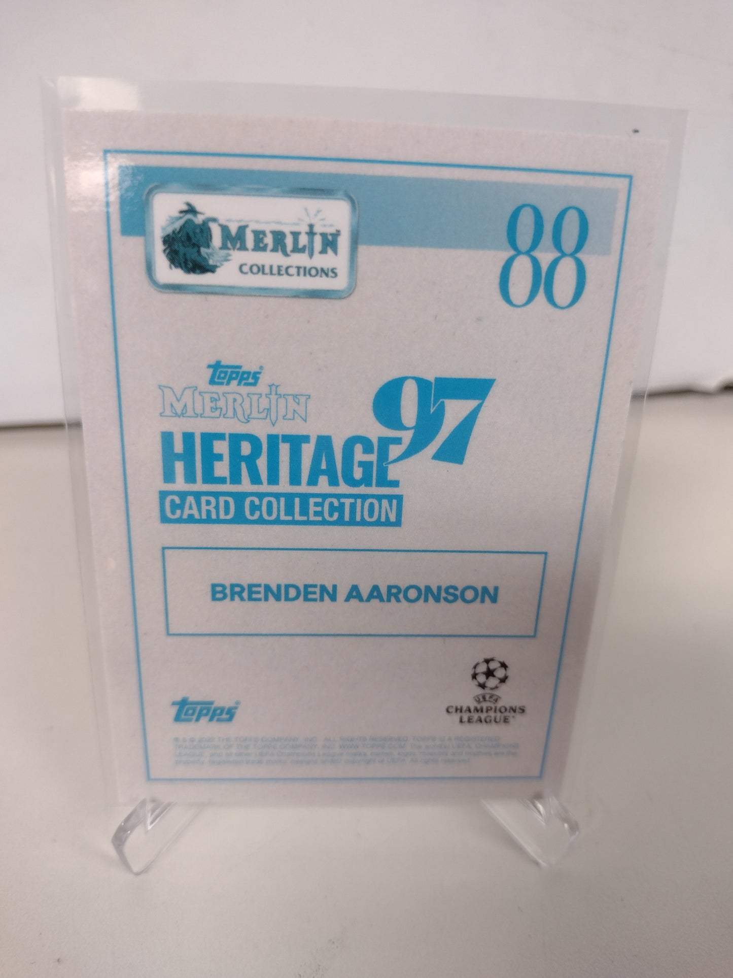 Brenden Aaronson Salzburg 2021-22 Topps Merlin Heritage 97 Base Card #88
