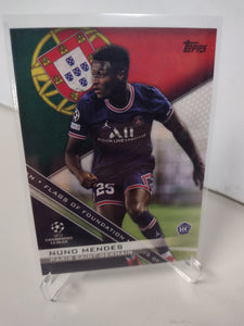 Nuno Mendes PSG Flags of Foundation Insert Topps Champions League 2021-22