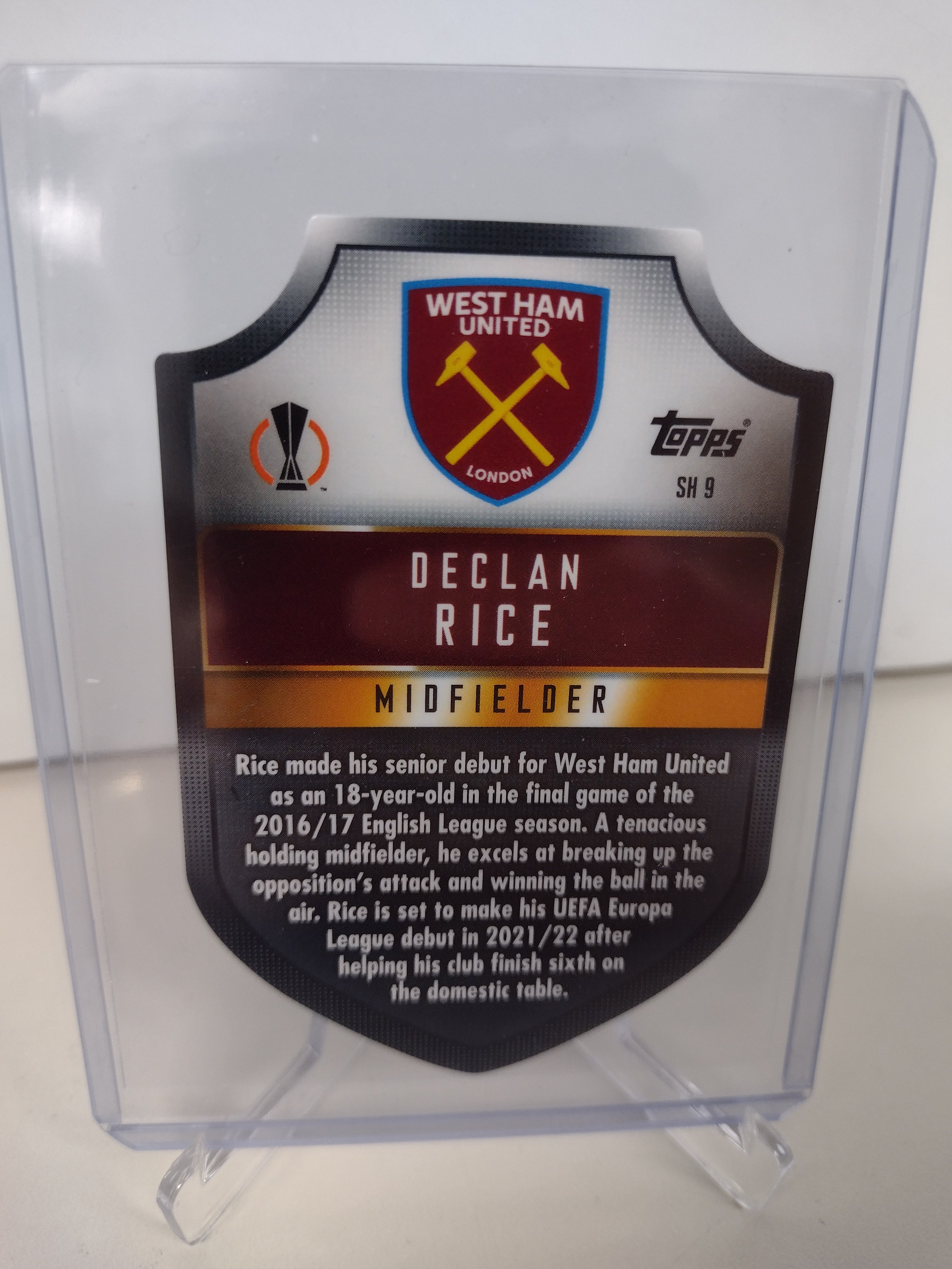 2021-2022 Declan Rice on sale Leaf proset auto card 2/25 West Ham England