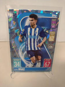 Luis Diaz FC Porto Topps Match Attax 2021-22 Champions League Card Blue Crystal