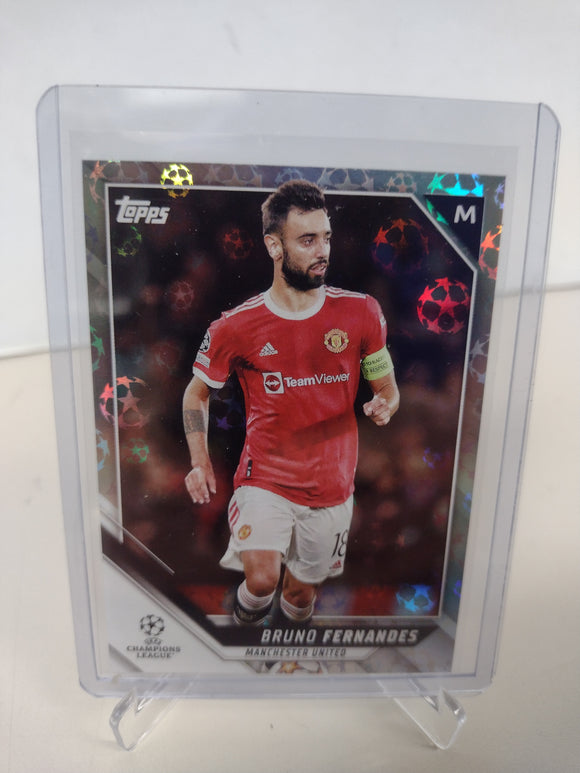 Bruno Fernandes Manchester United Topps Champions League 2021-22 Foil