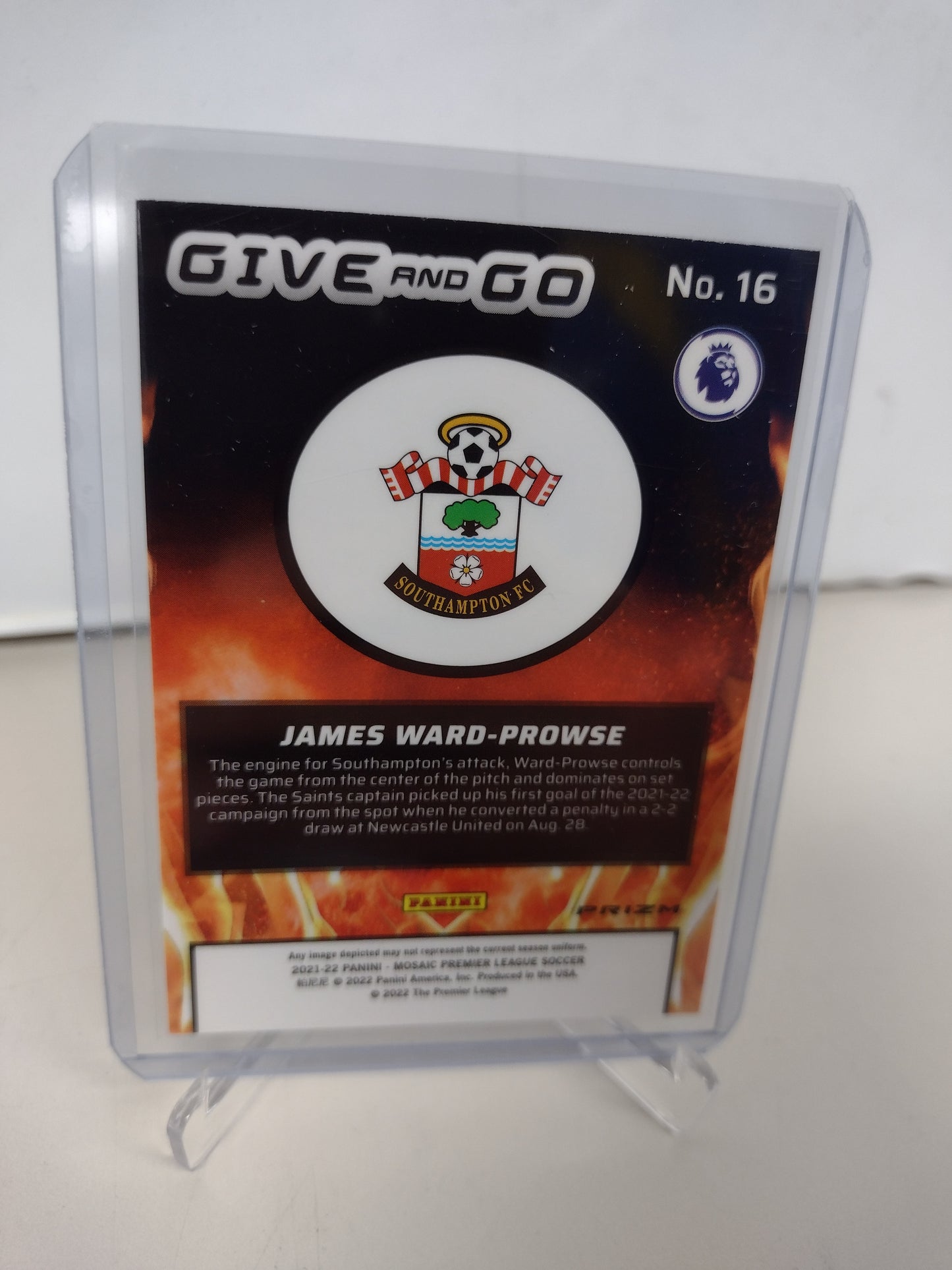 James Ward-Prowse Southampton Give and Go Panini Mosaic Orange Prizm Premier League 2021-22 #16