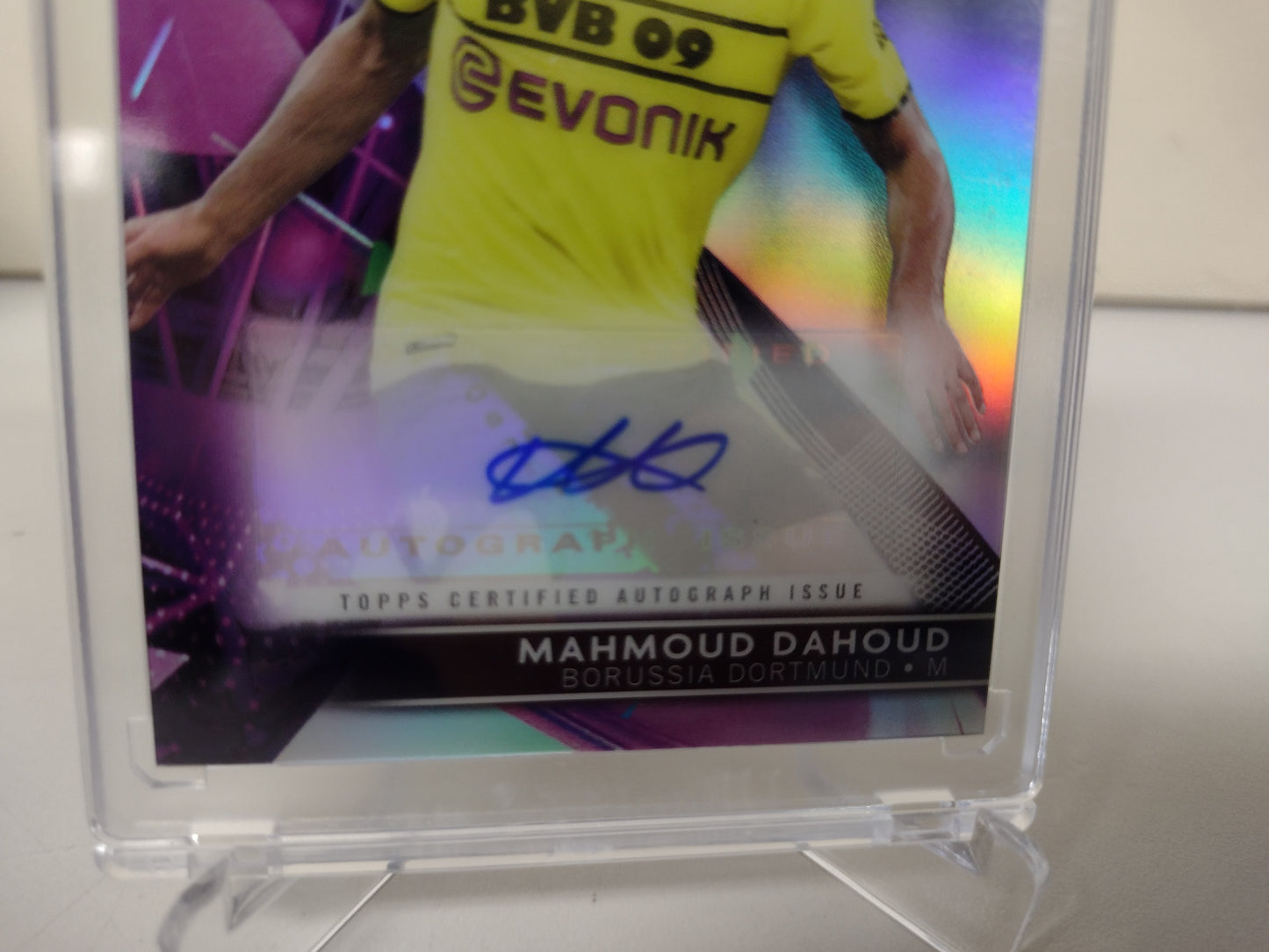 Mahmoud Dahoud Dortmund 2021-22 Topps Finest UEFA Champions League AUTOGRAPH Card