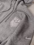 Nike USA Soccer Club Fleece Full Zip Hoodie Gray