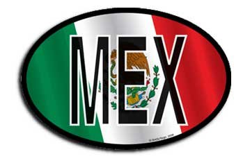 Mexico Wavy Oval Decal