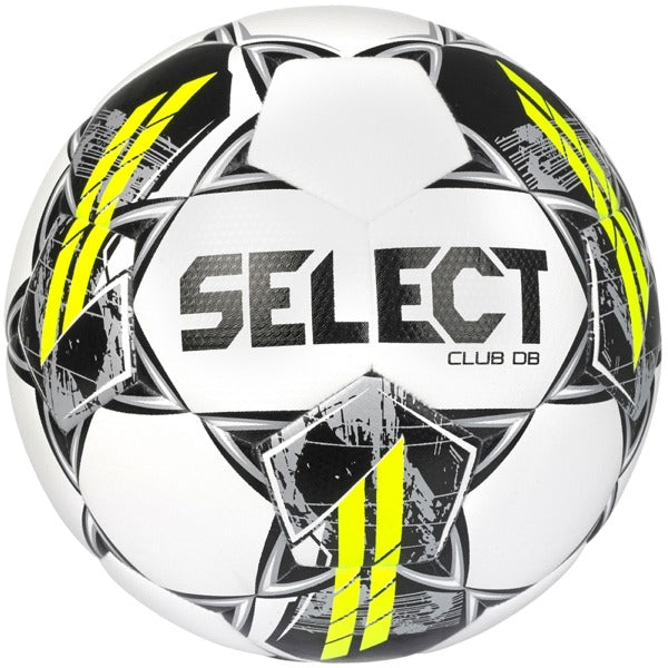 Size 4 Select Club DB Soccer Ball v22 White Yellow Black