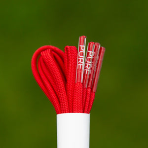 Pure Laces Red Soccer Shoelaces