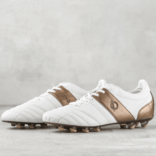 Unozero Modelo 1.0 Firm Ground Soccer Cleats White Gold