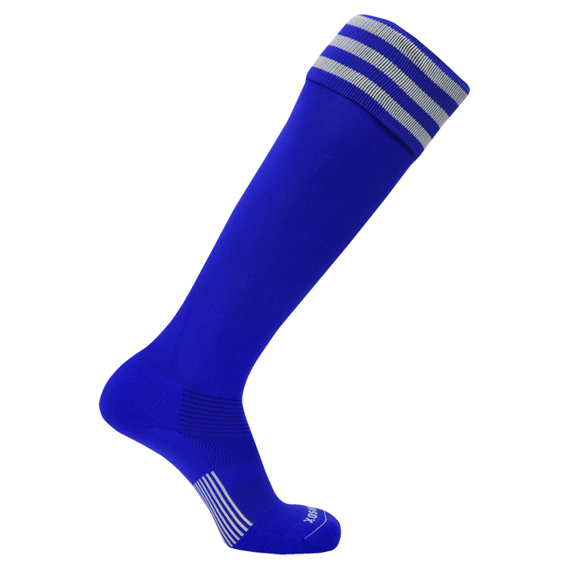 PearSox Euro 2.0 Soccer Socks 3 Stripe Royal Blue White