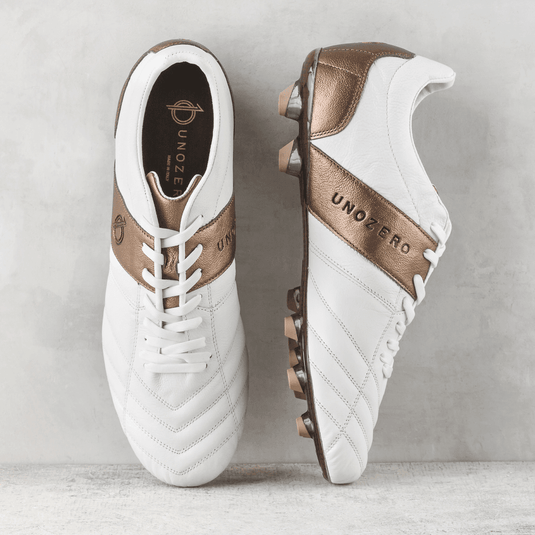 Unozero Modelo 1.0 Firm Ground Soccer Cleats White Gold