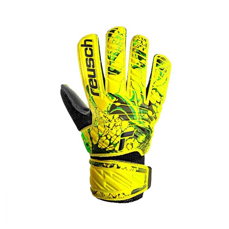 Reusch Attrakt Solid Junior Goalkeeper Gloves Yellow Black
